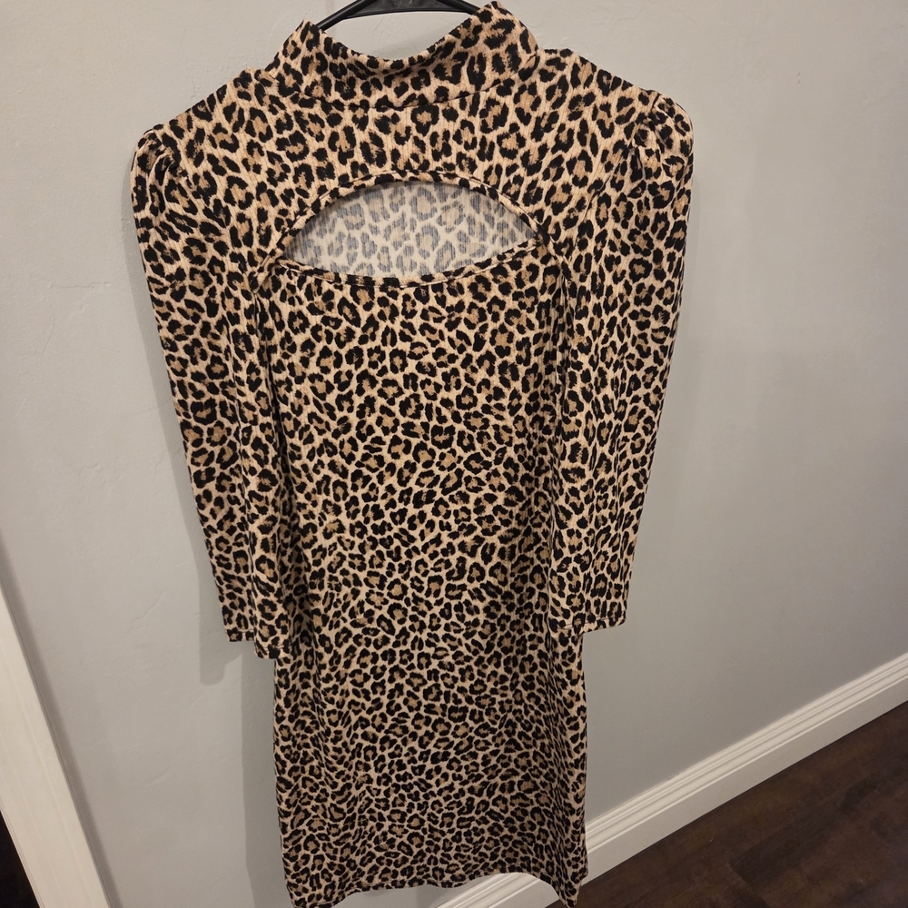 Vibe Animal Print Long Sleeve Dress